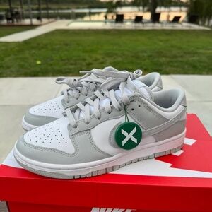 Nike dunk low grey fog brand new with box size 8.5 W stock X verified
